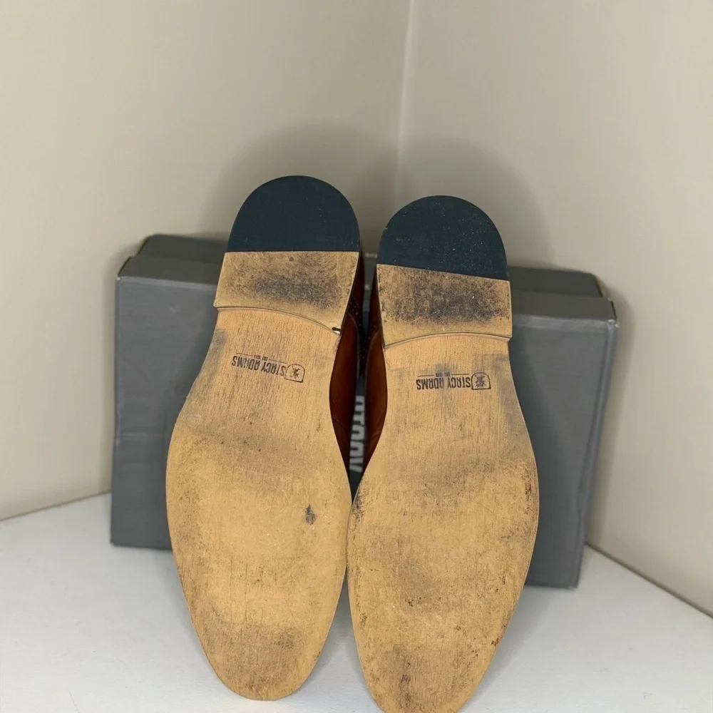 Stacy Adams Men's Tan Leather Oxfords - Picture 4 of 4